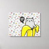 Grappige katten, melk en magie. canvas afdruk (Voorkant)