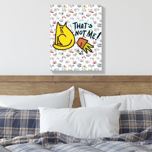 Grappige katten, melk en magie. canvas afdruk (Insitu (Slaapkamer))