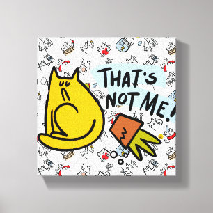 Grappige katten, melk en magie. canvas afdruk