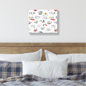 Grappige katten, melk en magie. canvas afdruk (Insitu (Slaapkamer))