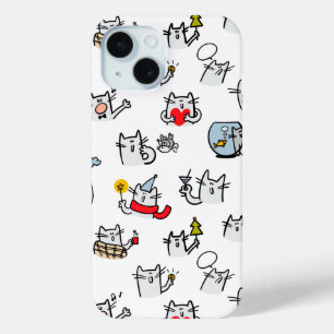 Grappige katten, melk en magie. iPhone 15 case