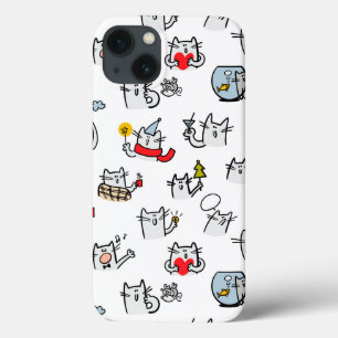Grappige katten, melk en magie. Case-Mate iPhone case