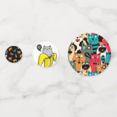 Grappige katten, melk en magie. confetti (Achterkanten)