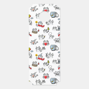 Grappige katten, melk en magie. deurhanger