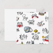 Grappige katten, melk en magie. feestdagenkaart (Voorkant / Achterkant)