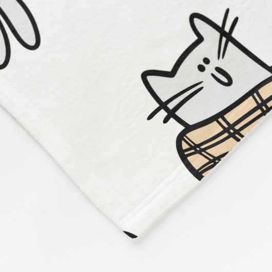 Grappige katten, melk en magie. fleece deken (Hoek)