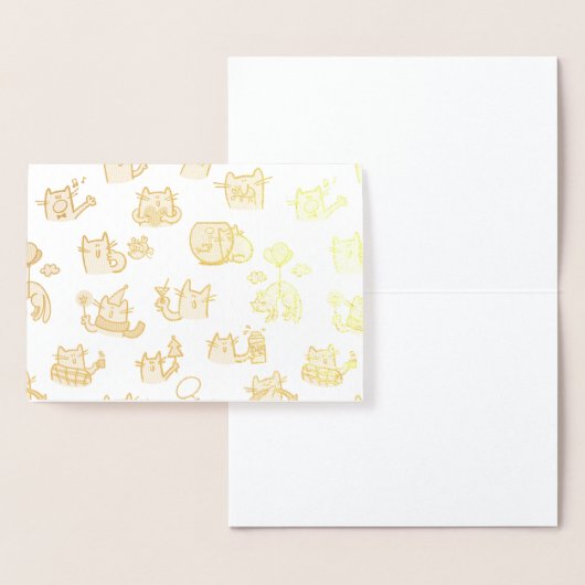 Grappige katten, melk en magie. folie kaarten (Display)