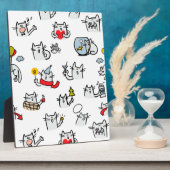 Grappige katten, melk en magie. fotoplaat (Zijkant)