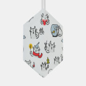 Grappige katten, melk en magie. glas ornament (Voorkant Rechts)