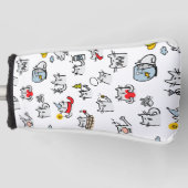 Grappige katten, melk en magie. golfheadcover (Voorkant)