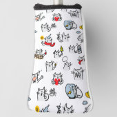 Grappige katten, melk en magie. golfheadcover (Draai 90)