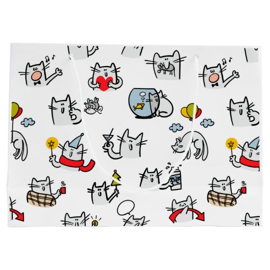 Grappige katten, melk en magie. groot cadeauzakje (Achterkant)