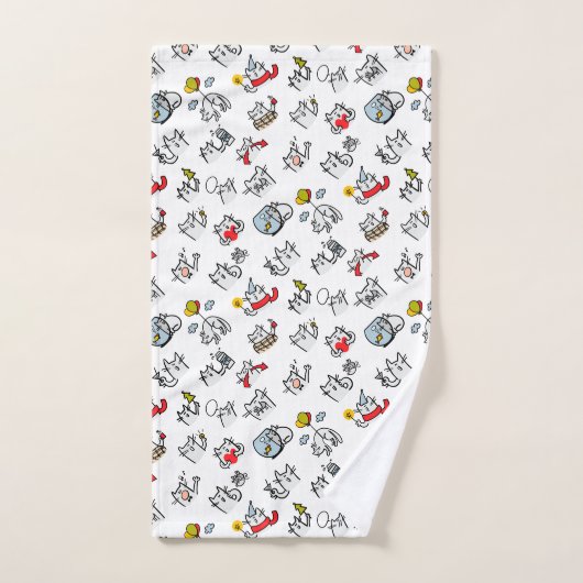 Grappige katten, melk en magie. handdoek (Handdoek)