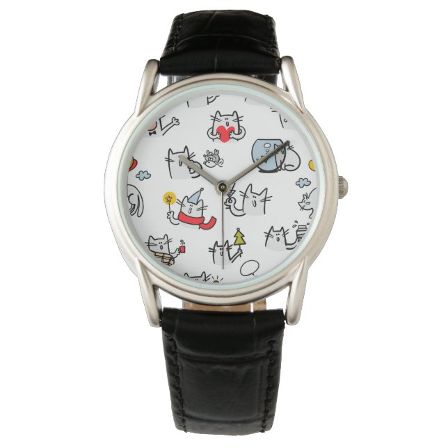 Grappige katten, melk en magie. horloge (Voorkant)