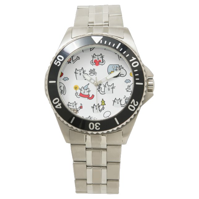 Grappige katten, melk en magie. horloge (Voorkant)