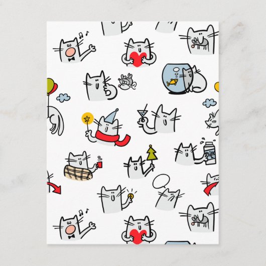 Grappige katten, melk en magie. informatiekaartje (Voorkant)