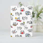 Grappige katten, melk en magie. kaart (Staand voorkant)