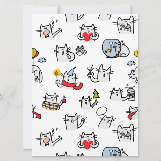 Grappige katten, melk en magie. kaart (Voorkant)