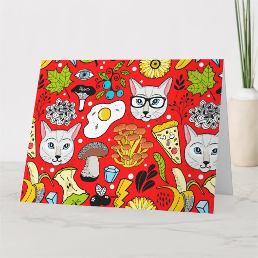 Grappige katten, melk en magie. kaart (Achterkant)