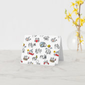 Grappige katten, melk en magie. kaart (Gele Bloem)