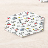 Grappige katten, melk en magie. kartonnen onderzetters (Schuin)