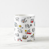 Grappige katten, melk en magie. koffiemok (Center)