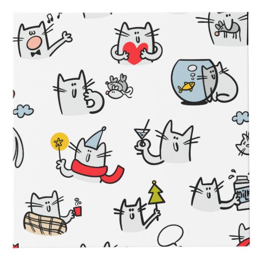 Grappige katten, melk en magie. kubus (Voorkant)