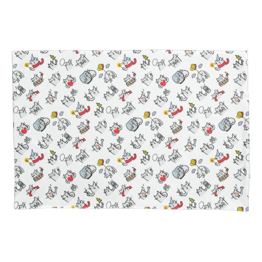 Grappige katten, melk en magie. kussensloop (Voorkant)