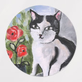 Grappige katten, melk en magie. labels (Design 2)