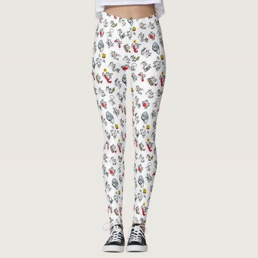Grappige katten, melk en magie. leggings (Voorkant)