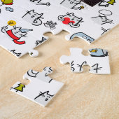 Grappige katten, melk en magie. legpuzzel (Zijkant)