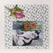 Grappige katten, melk en magie. legpuzzel (Horizontaal)