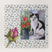 Grappige katten, melk en magie. legpuzzel (Verticaal)