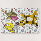 Grappige katten, melk en magie. legpuzzel (Horizontaal)