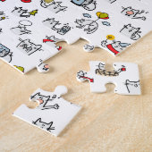 Grappige katten, melk en magie. legpuzzel (Zijkant)