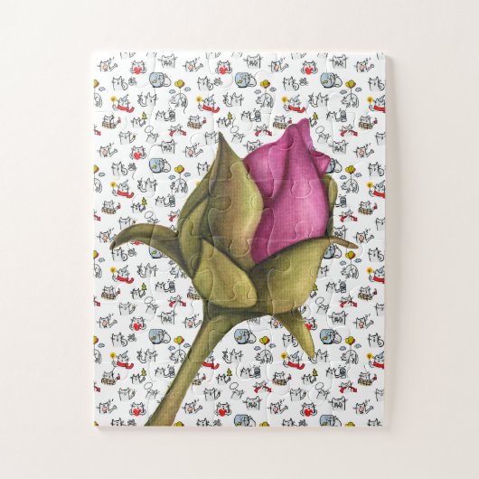 Grappige katten, melk en magie. legpuzzel (Verticaal)