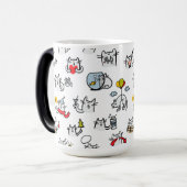 Grappige katten, melk en magie. magische mok (Voorkant links)