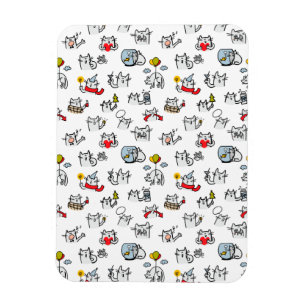 Grappige katten, melk en magie. magneet
