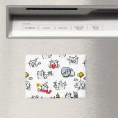 Grappige katten, melk en magie. magneet (Insitu (Vaatwasser))
