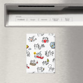 Grappige katten, melk en magie. magneet (Insitu (Vaatwasser))