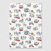 Grappige katten, melk en magie. magnetische uitnodiging (Voorkant)