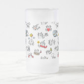 Grappige katten, melk en magie. matglas bierpul (Center)