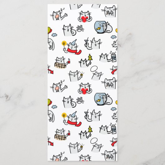 Grappige katten, melk en magie. menu (Voorkant)