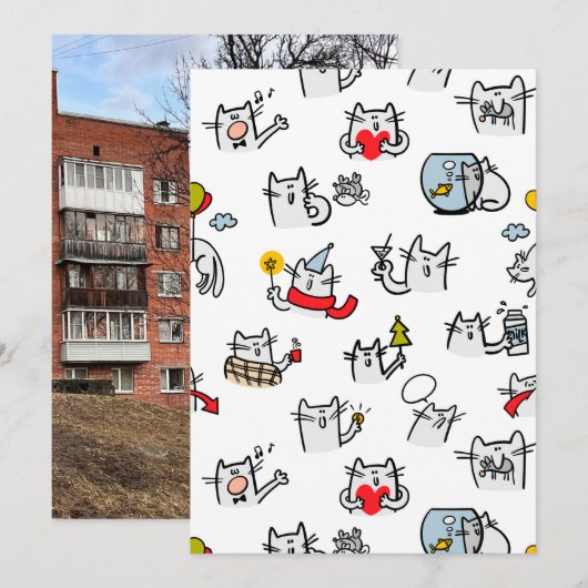 Grappige katten, melk en magie. menu (Voorkant / Achterkant)