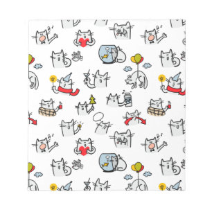 Grappige katten, melk en magie. notitieblok