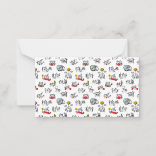 Grappige katten, melk en magie. notitiekaartje