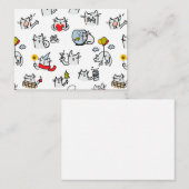 Grappige katten, melk en magie. notitiekaartje (Voorkant / Achterkant)