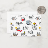 Grappige katten, melk en magie. notitiekaartje (Voorkant / Achterkant in situ)