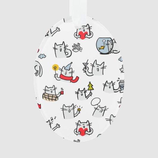 Grappige katten, melk en magie. ornament (voorkant)