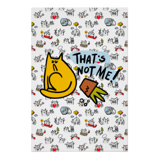 Grappige katten, melk en magie. perfect poster